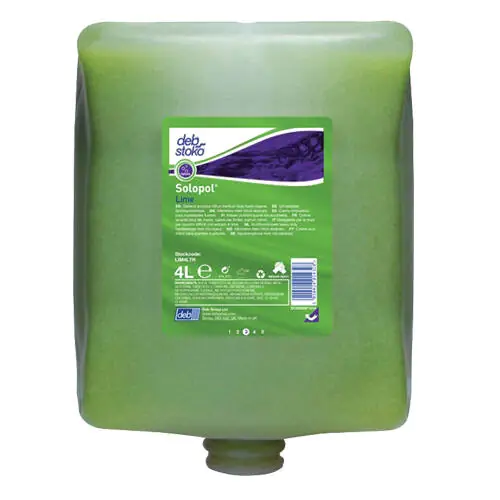DEB Solopol Lime HeavyDuty Hand Cleanser 4x4L Cart