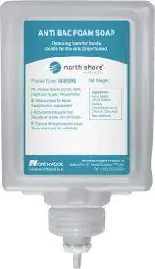 Northshore Bactericidal Foam Soap Frangrance Free (Pack:6x1000ml)