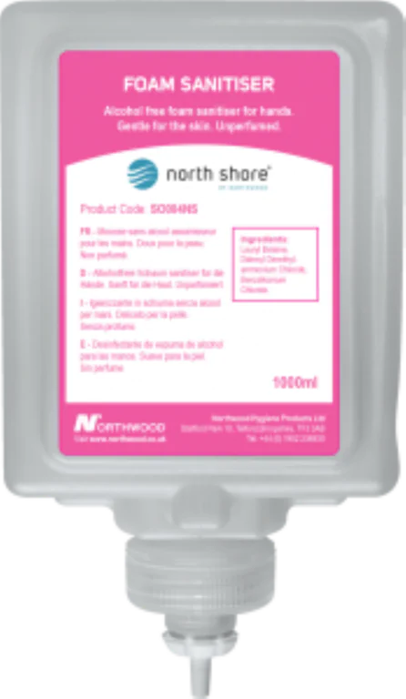 NorthShore Alcohol-Free Foam Sanitiser 6 x 1Ltr
