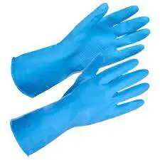 Blue Household Rubber Gloves Medium 12
