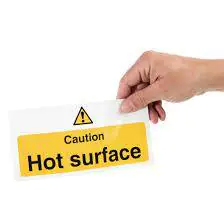 Vogue Caution Hot Surface Sign 100(H) x 200(W)mm